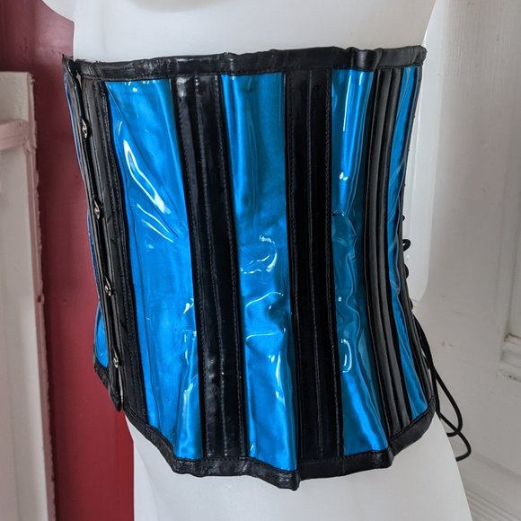Cybergoth PVC Vinyl Corset Versatile Fashions Vintage 90s - Picture 4 of 14